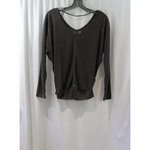 prAna Womens Grey V Neck Dolman Sleeve Top M